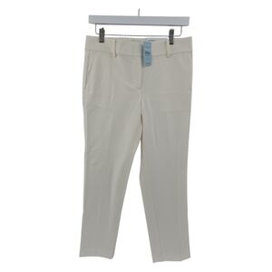 Ann Taylor Factory Ankle Trouser Size 2 Petite Winter White Slim Leg Ret…
